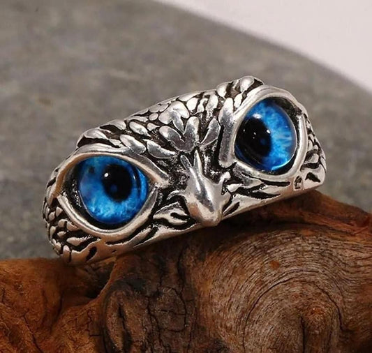 Attractive Silver Plated Owl Ring - Prantak