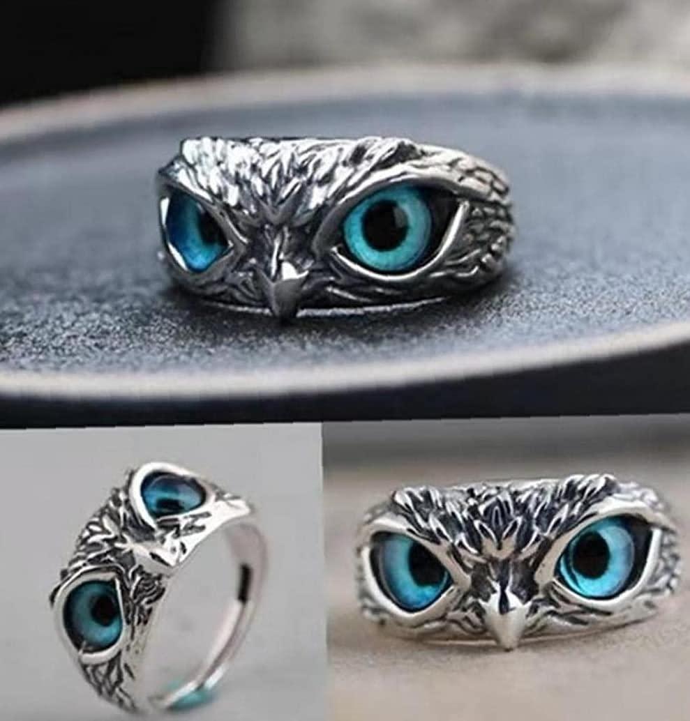 Attractive Silver Plated Owl Ring - Prantak