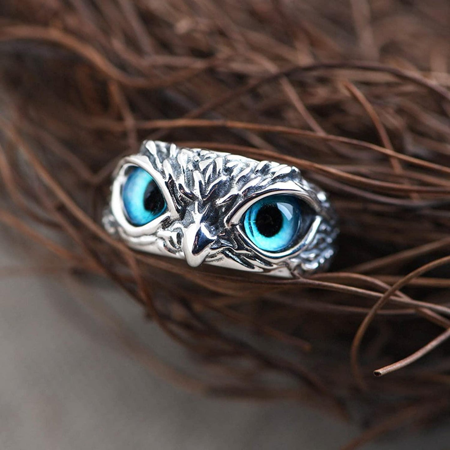 Attractive Silver Plated Owl Ring - Prantak