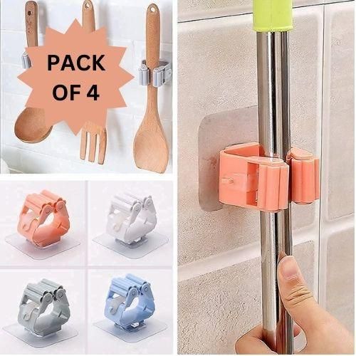 Mop Holder Self Adhesive Hooks (Pack of 4) - Prantak