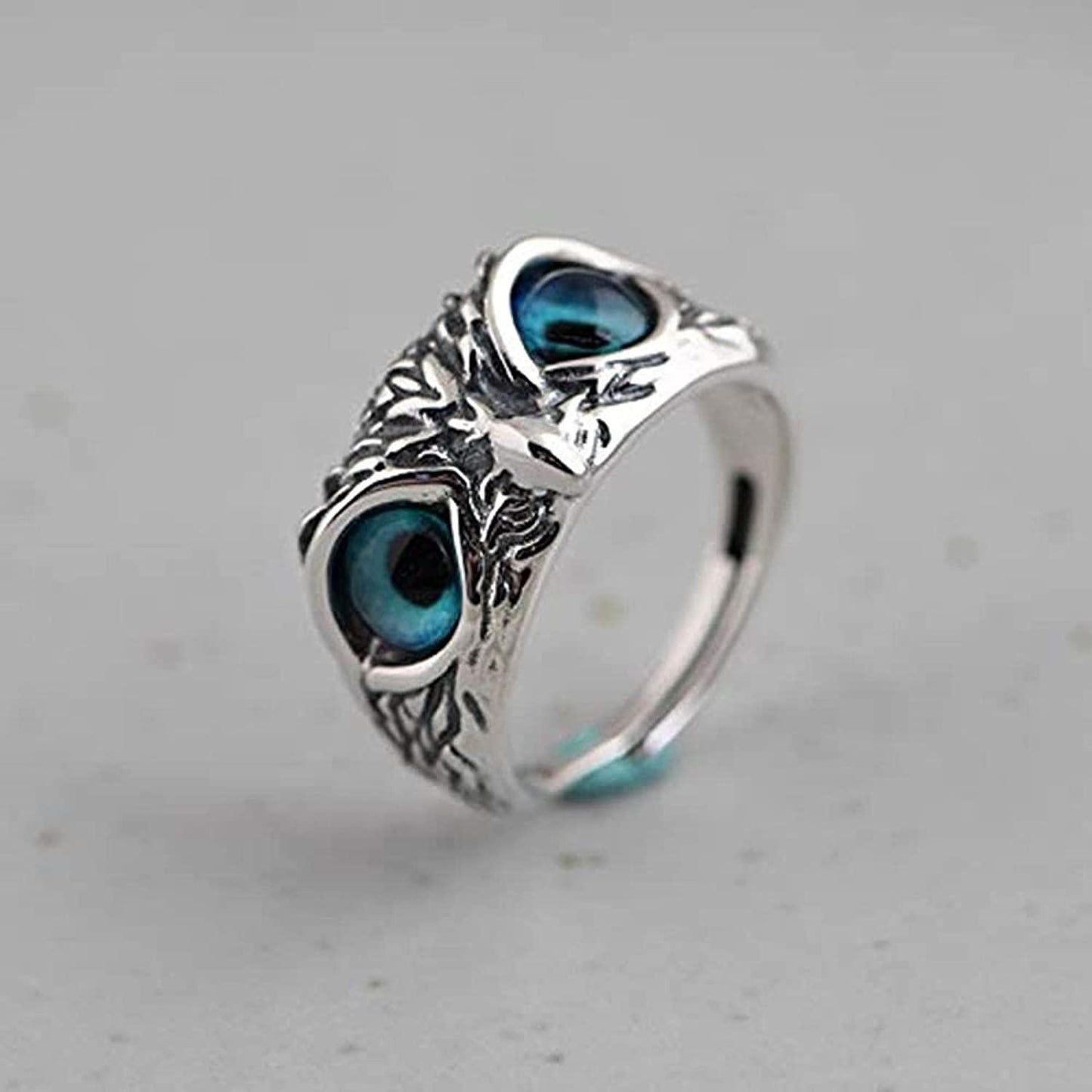 Attractive Silver Plated Owl Ring - Prantak