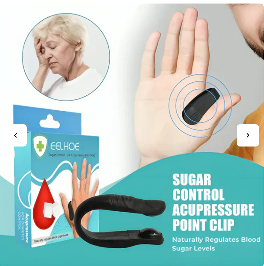 AccuSugar - Sugar Control LI4 Acupressure Point Clip (Pack of 2 at the price of 1)